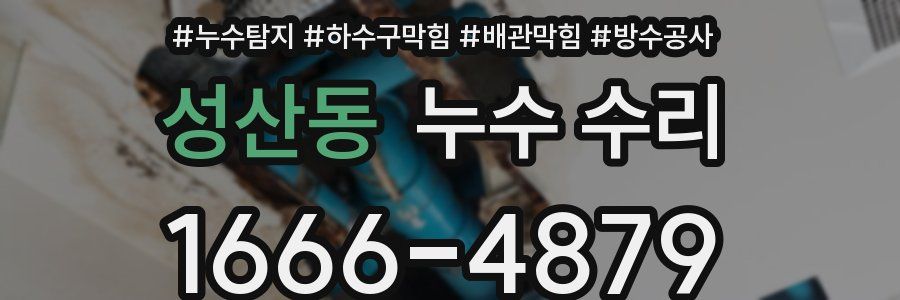 성산동 누수 수리