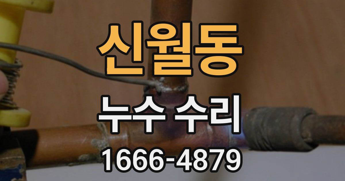 신월동 누수 수리