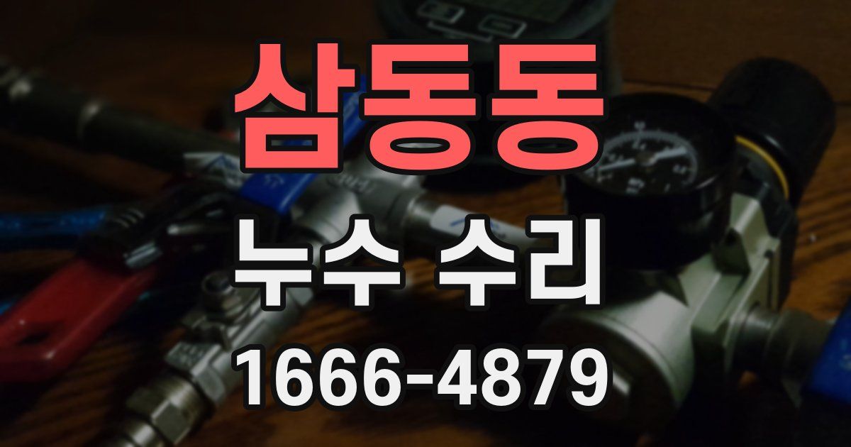 삼동동 누수 수리