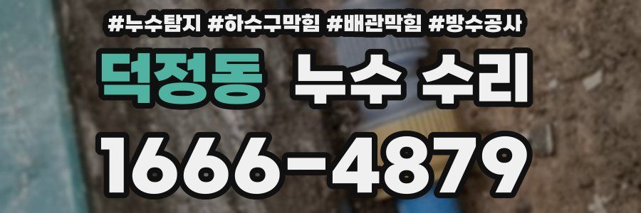 덕정동 누수 수리