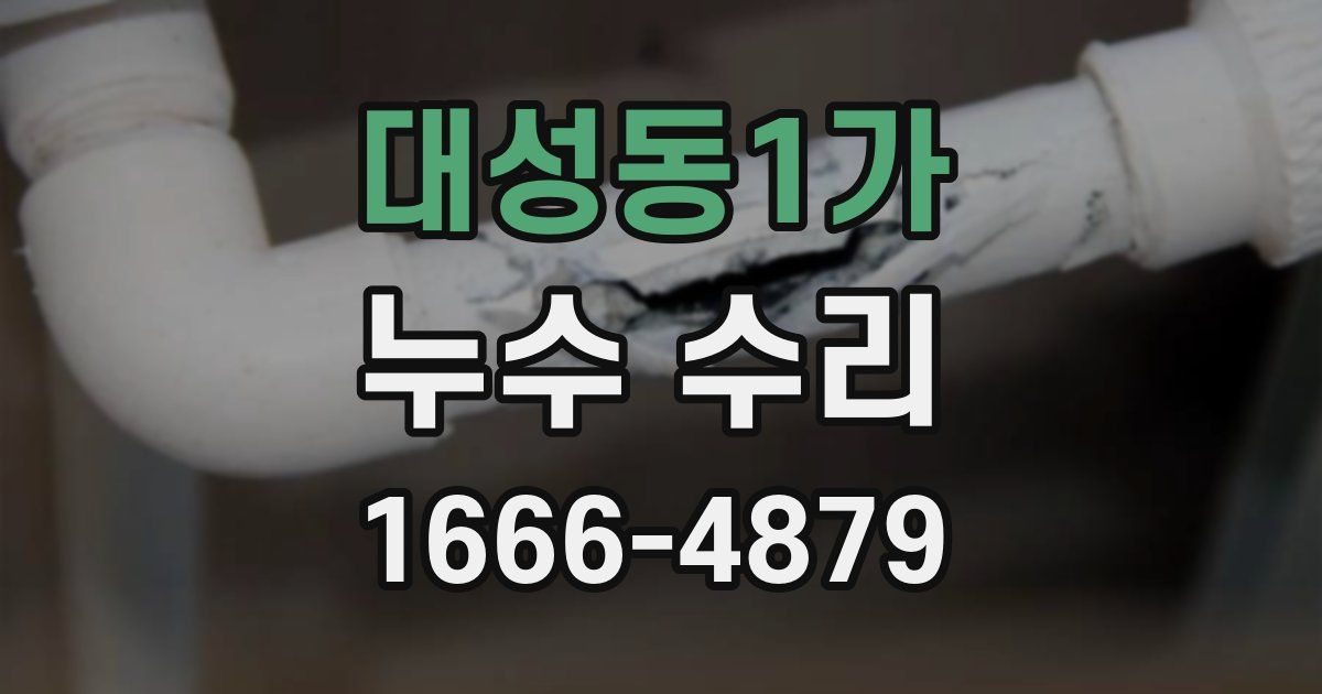 대성동1가 누수 수리