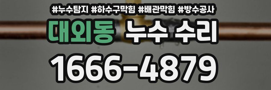 대외동 누수 수리