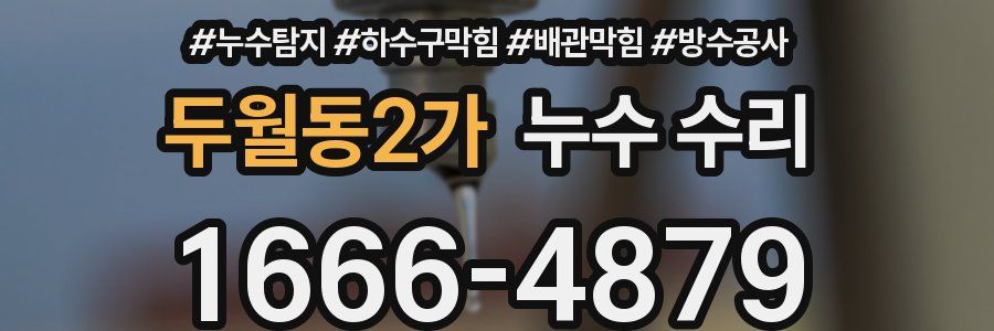 두월동2가 누수 수리