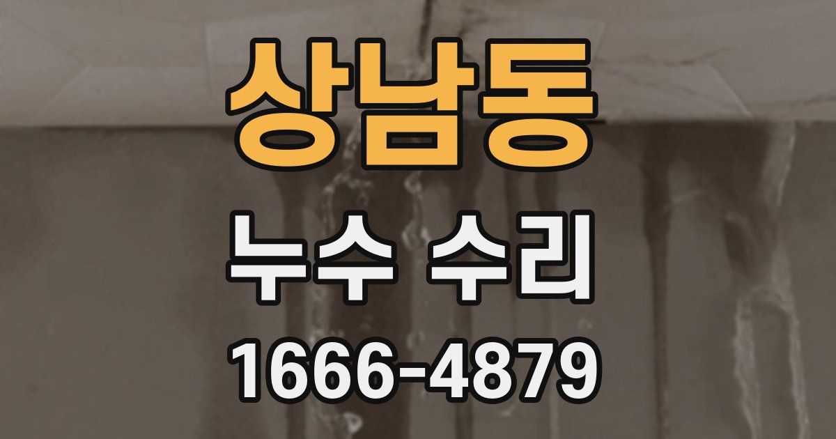 상남동 누수 수리