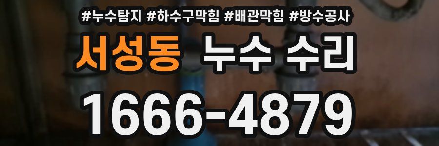 서성동 누수 수리