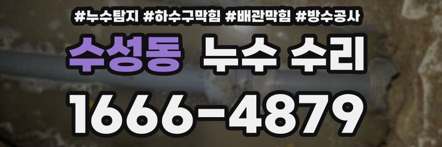 수성동 누수 수리