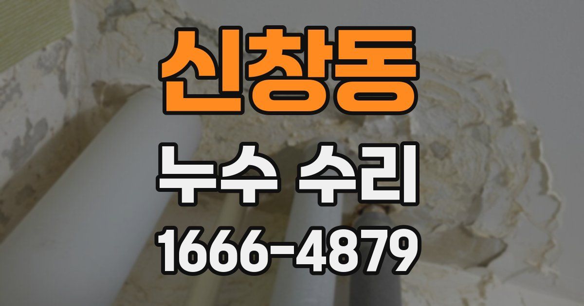 신창동 누수 수리