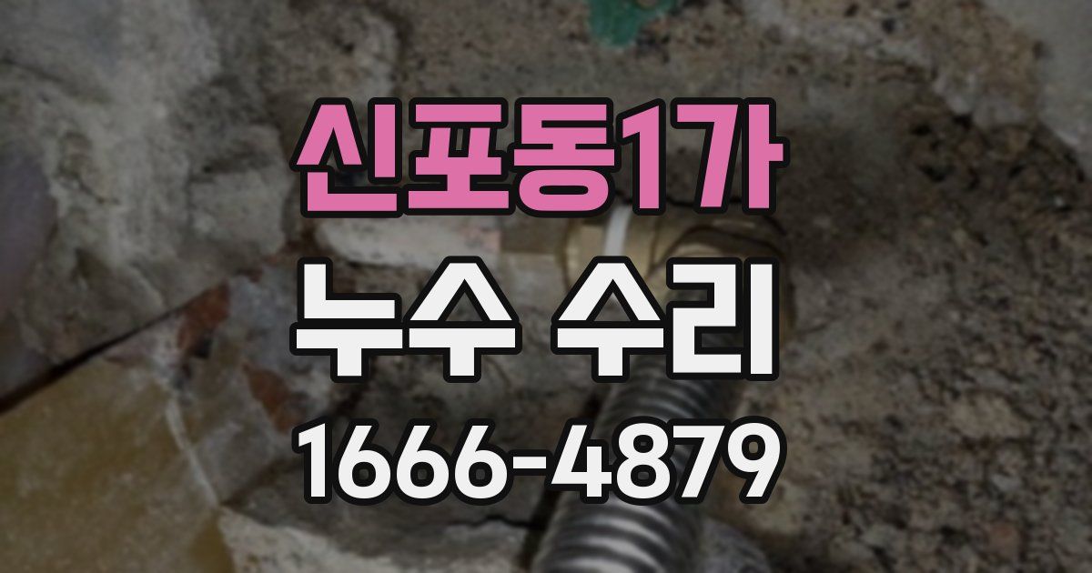 신포동1가 누수 수리