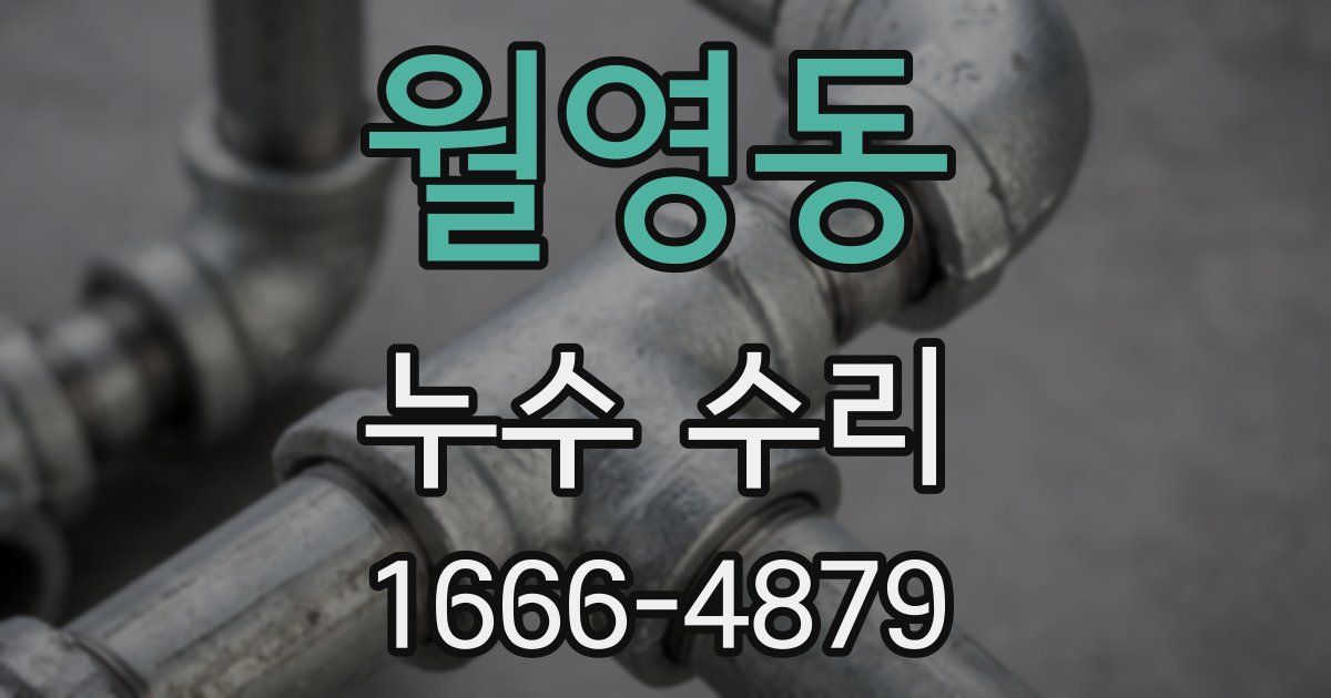 월영동 누수 수리
