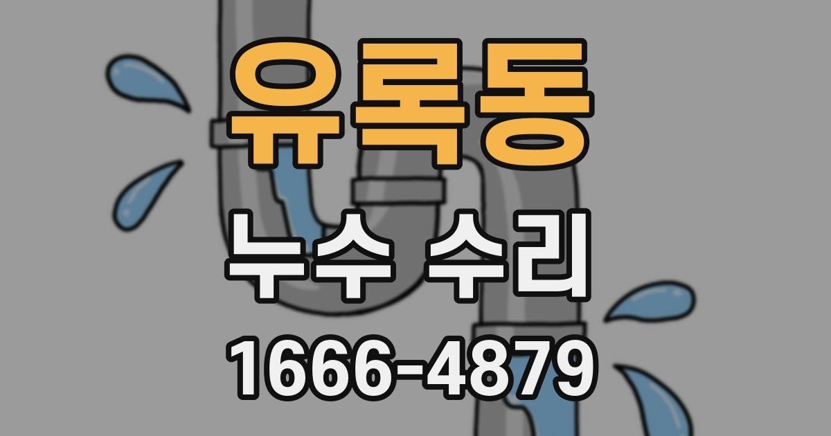 유록동 누수 수리