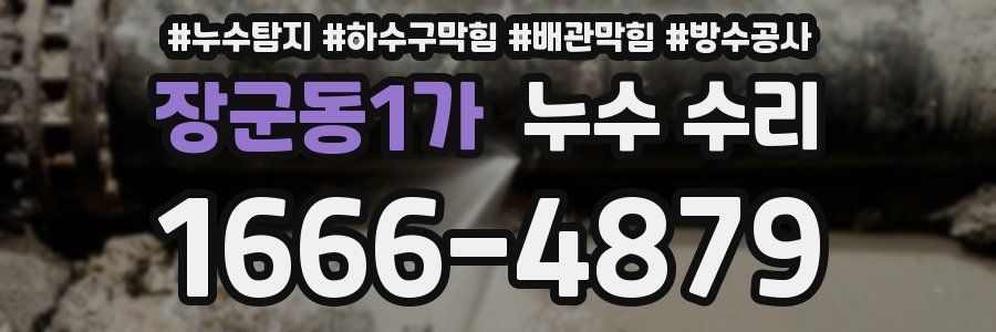 장군동1가 누수 수리