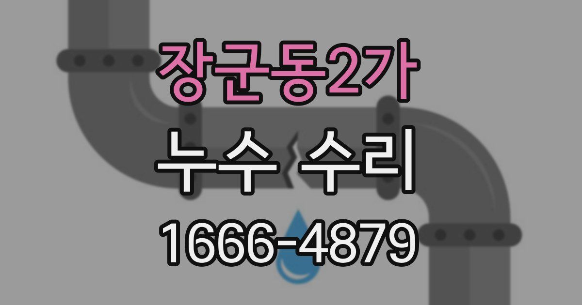 장군동2가 누수 수리