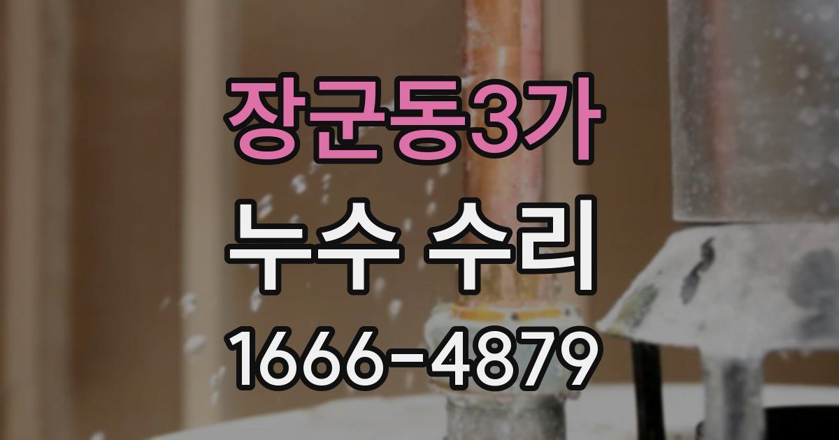 장군동3가 누수 수리
