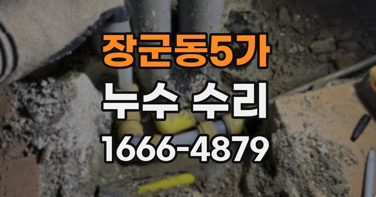 장군동5가 누수 수리