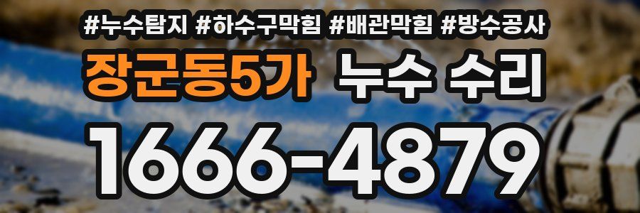 장군동5가 누수 수리