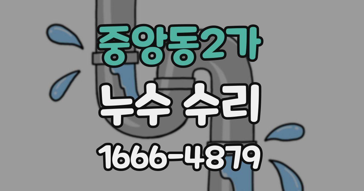 중앙동2가 누수 수리