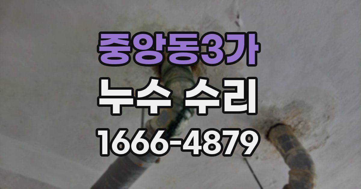 중앙동3가 누수 수리