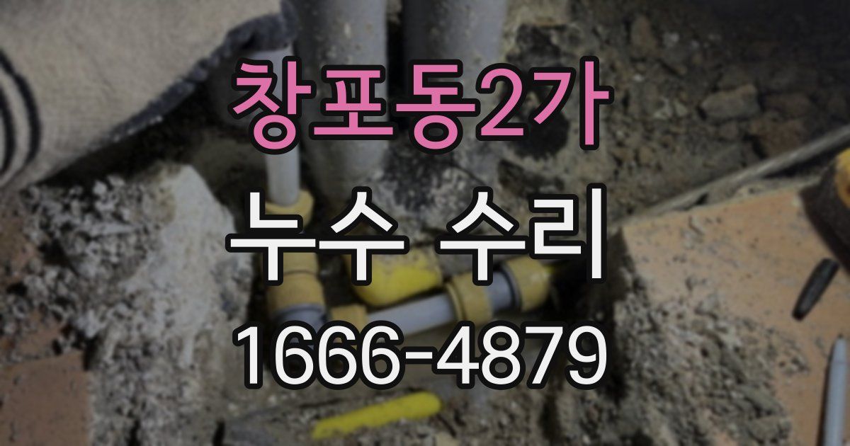 창포동2가 누수 수리