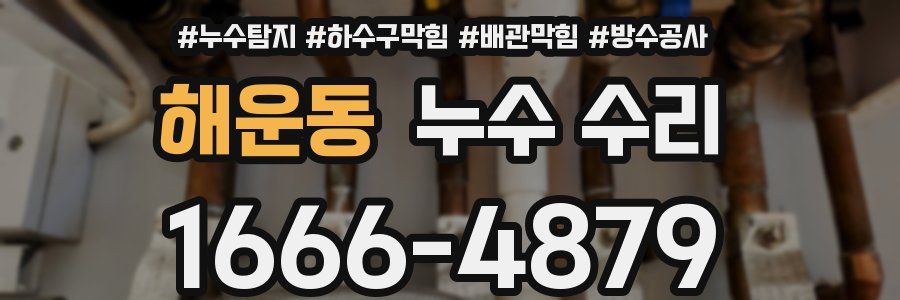 해운동 누수 수리