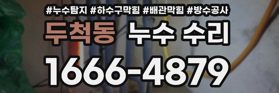 두척동 누수 수리