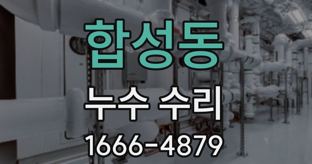 합성동 누수 수리