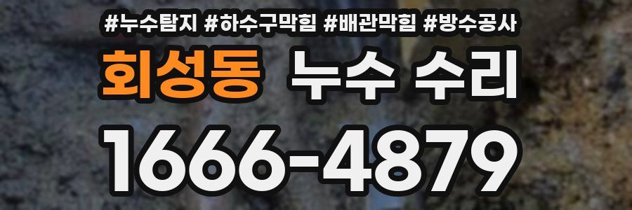 회성동 누수 수리