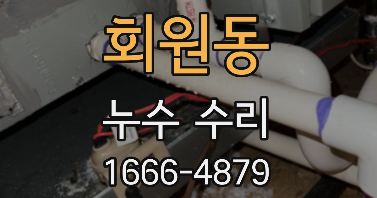 회원동 누수 수리