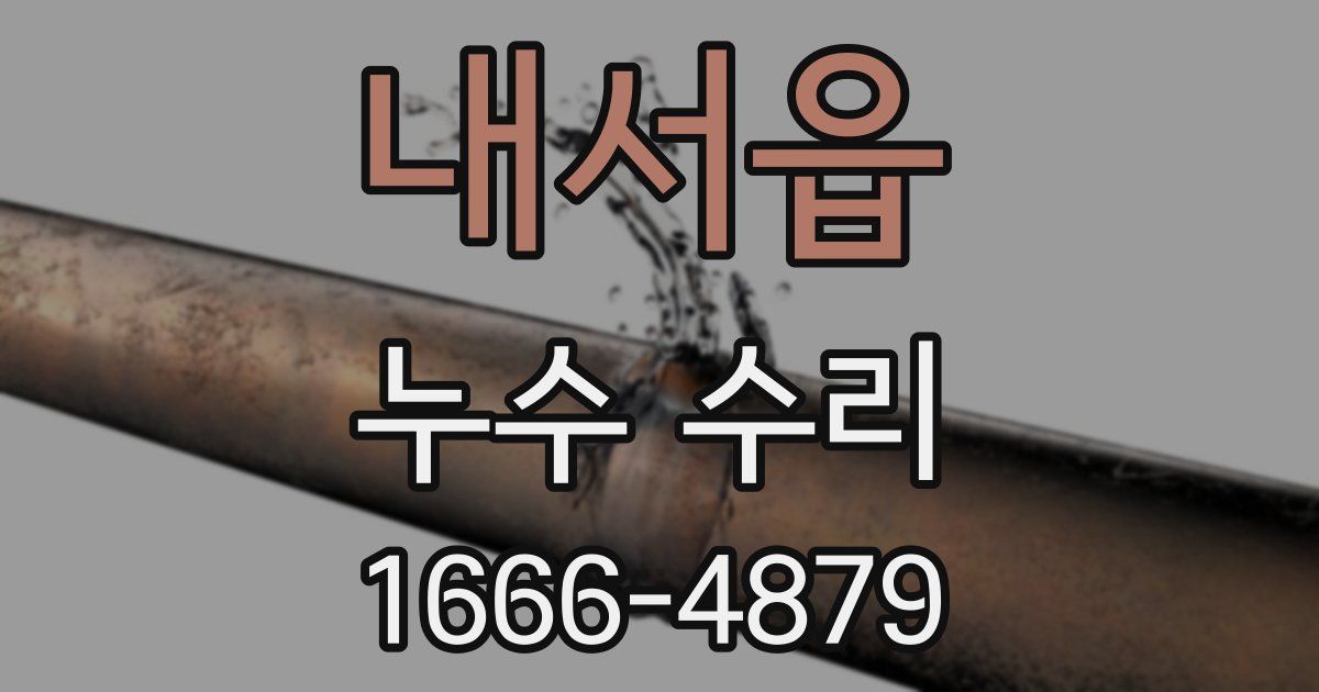 내서읍 누수 수리
