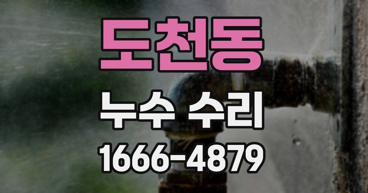 도천동 누수 수리
