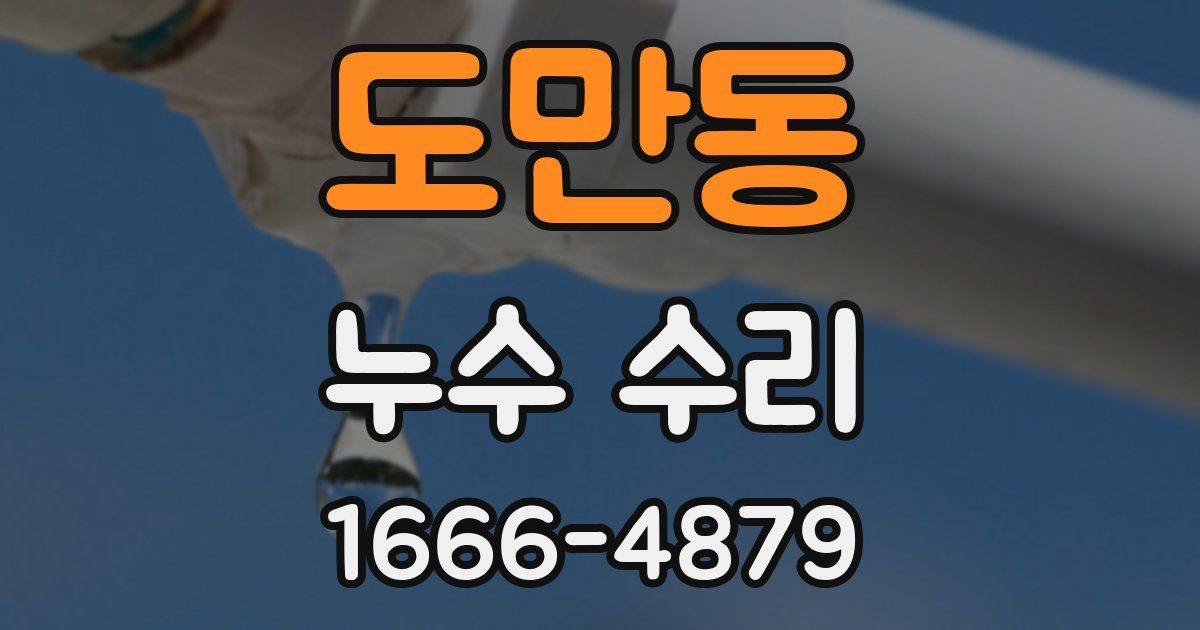 도만동 누수 수리