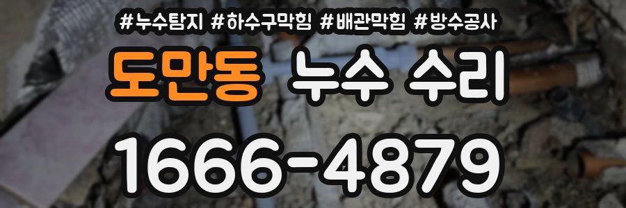 도만동 누수 수리