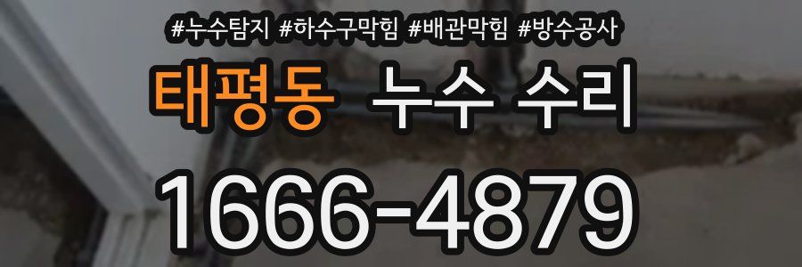 태평동 누수 수리