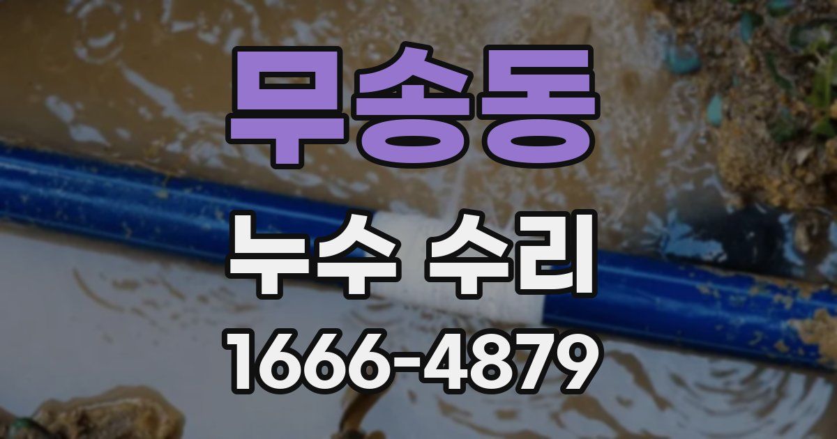 무송동 누수 수리