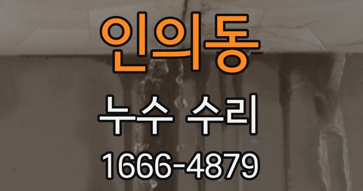 인의동 누수 수리