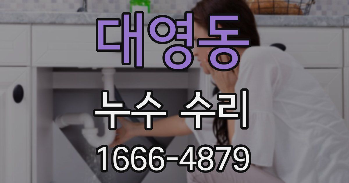 대영동 누수 수리