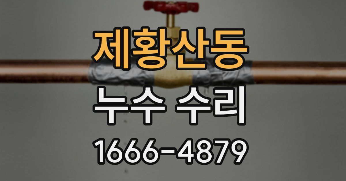 제황산동 누수 수리