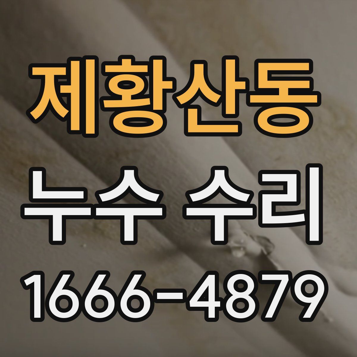 제황산동 누수 수리