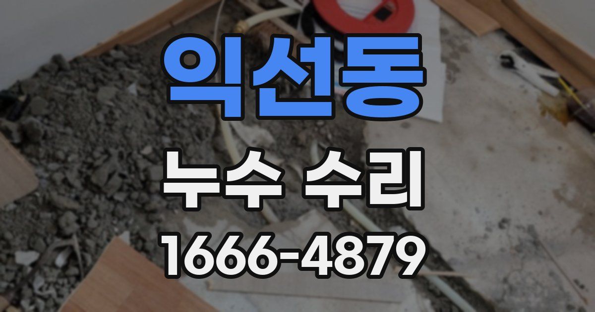 익선동 누수 수리
