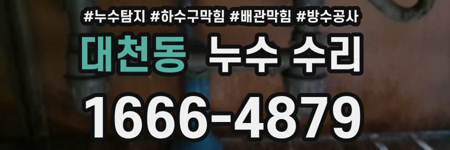 대천동 누수 수리