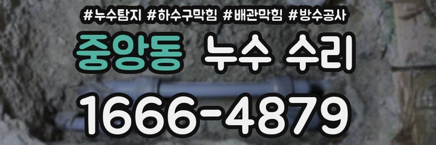 중앙동 누수 수리