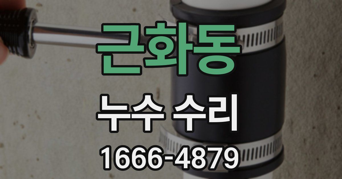 근화동 누수 수리