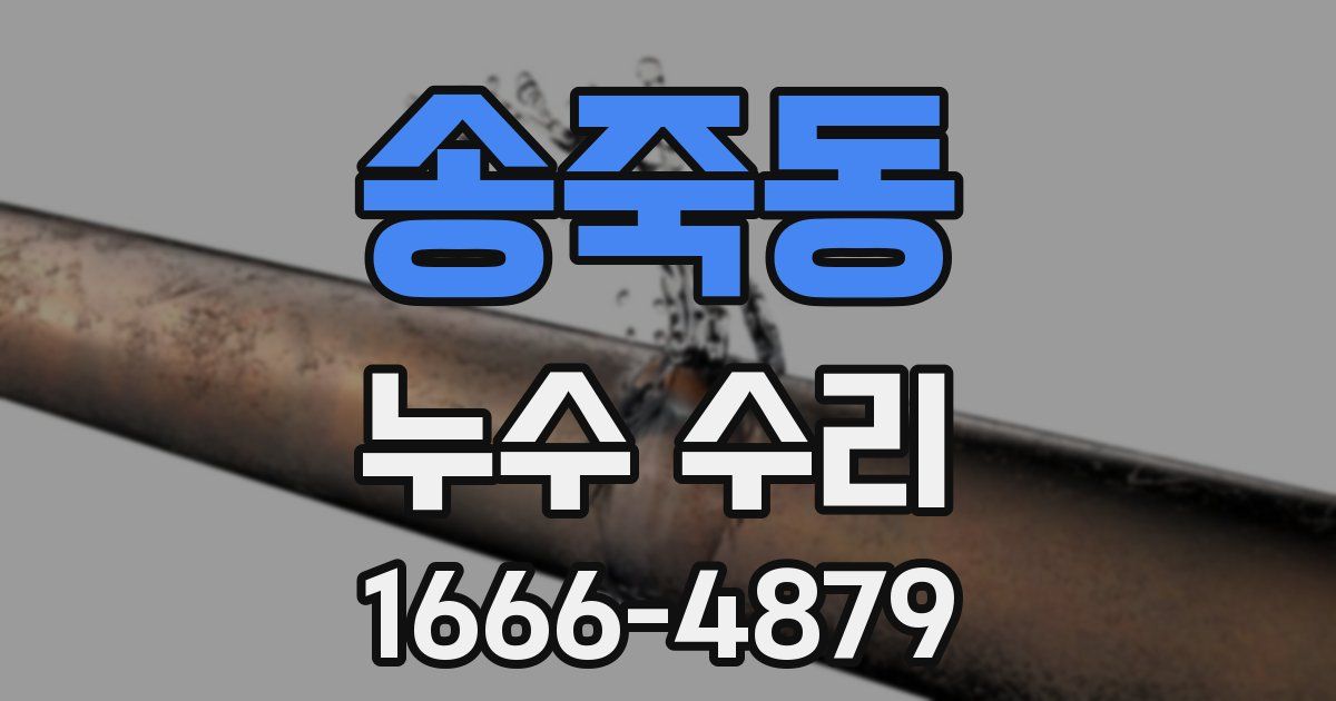 송죽동 누수 수리