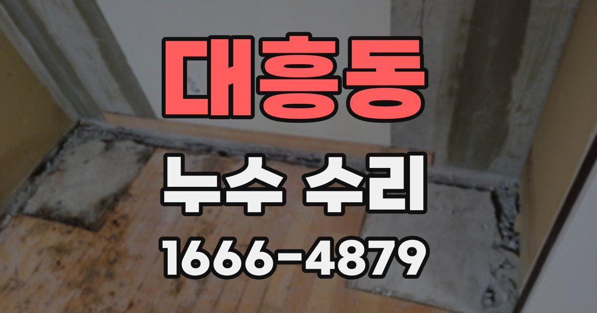 대흥동 누수 수리