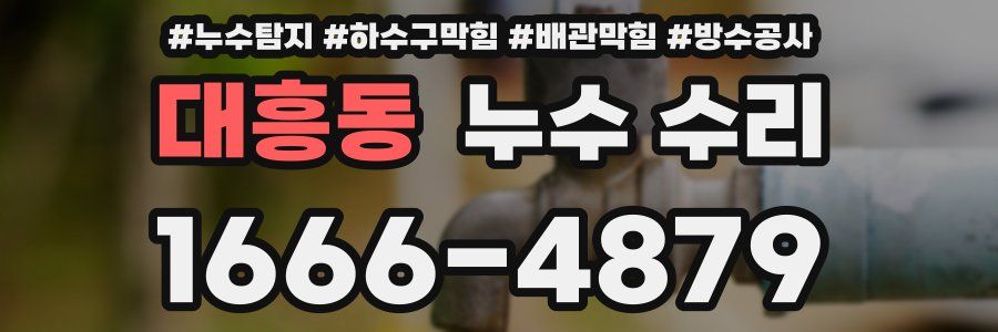 대흥동 누수 수리