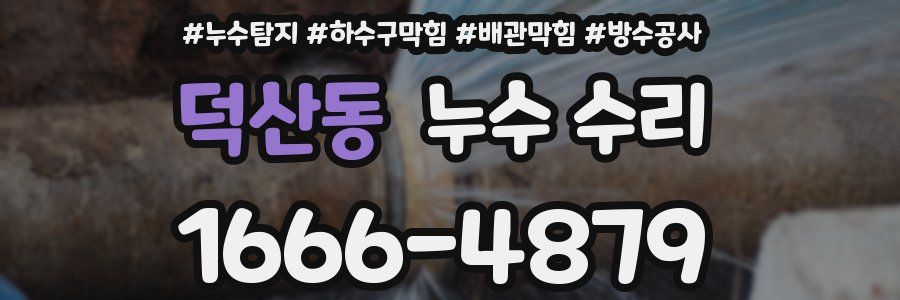 덕산동 누수 수리