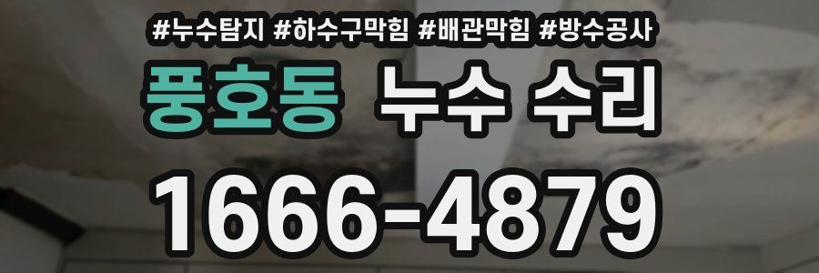 풍호동 누수 수리