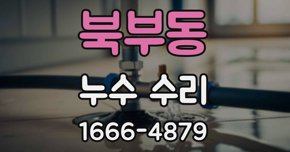 북부동 누수 수리