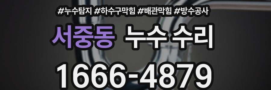 서중동 누수 수리