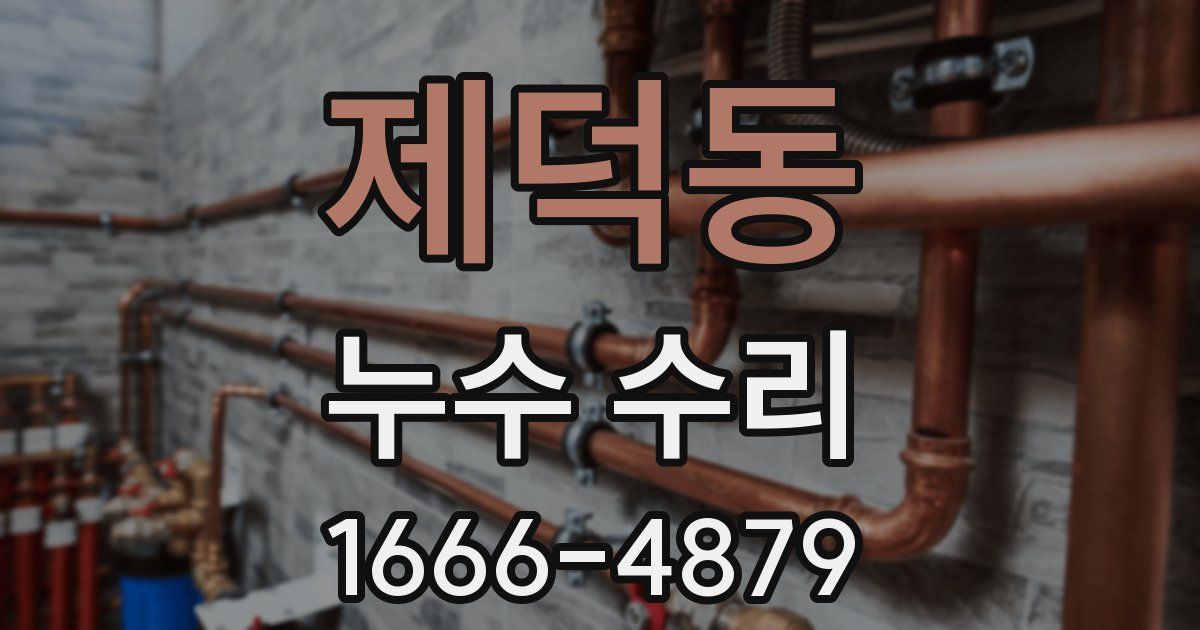 제덕동 누수 수리