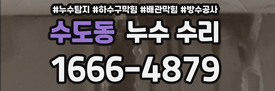 수도동 누수 수리